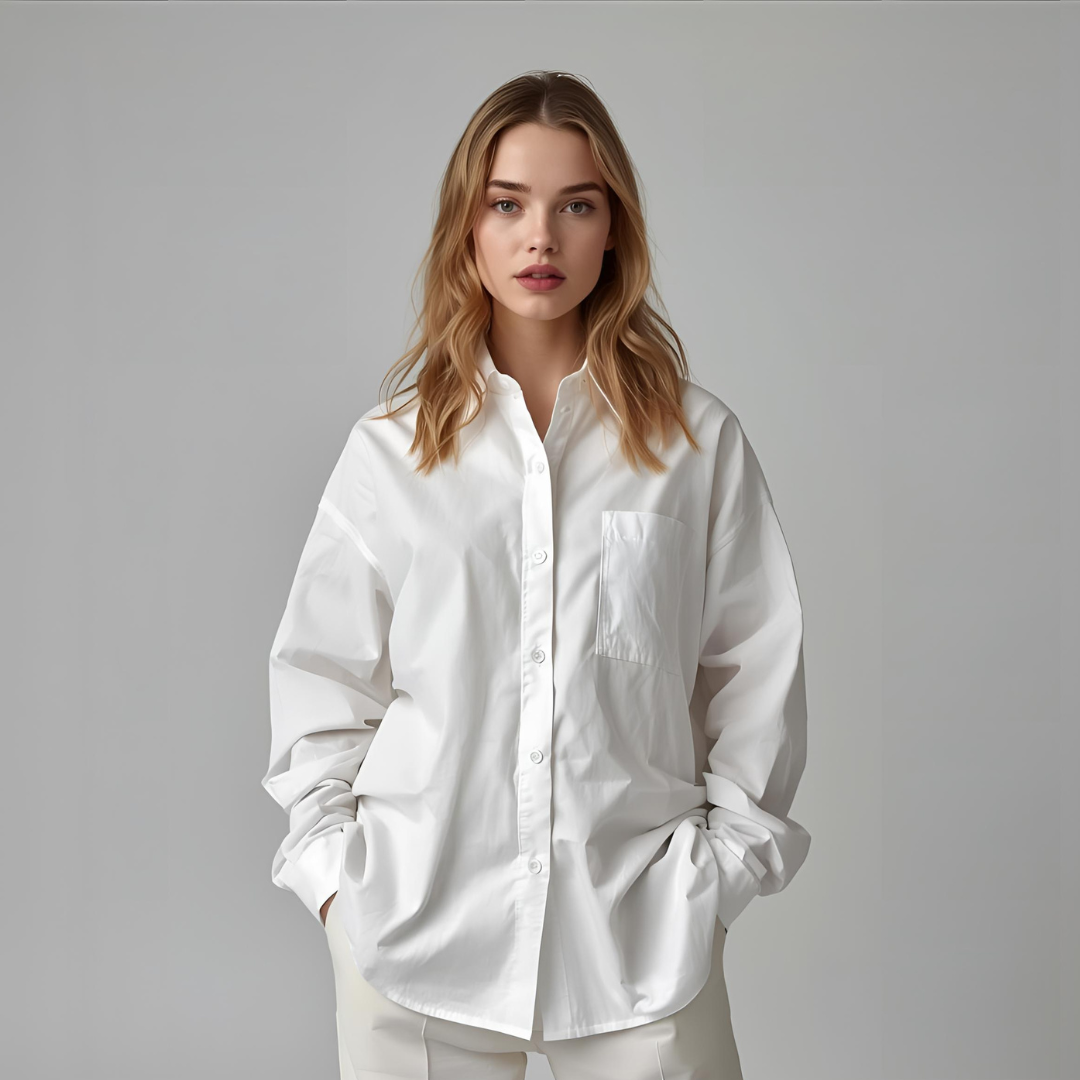 LUNA | White Oversized Streetwear Shirt